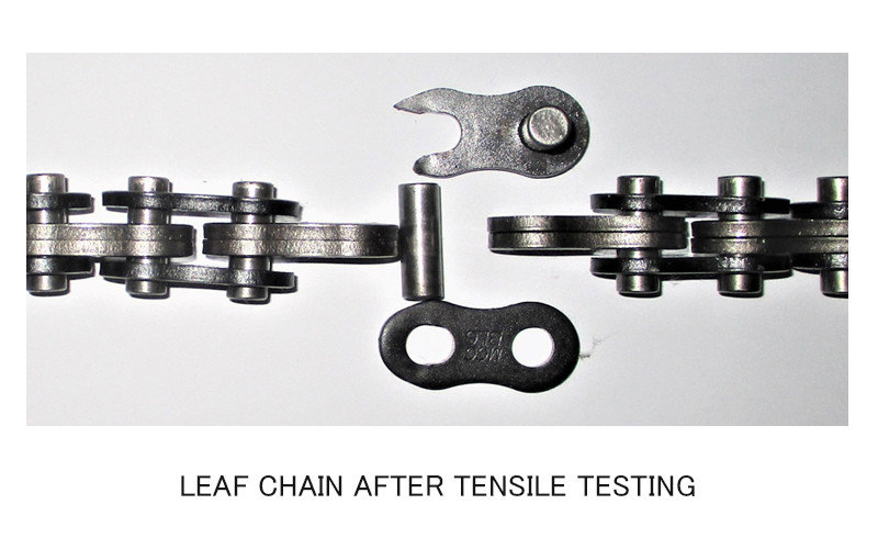 Leaf chain after tensile testing